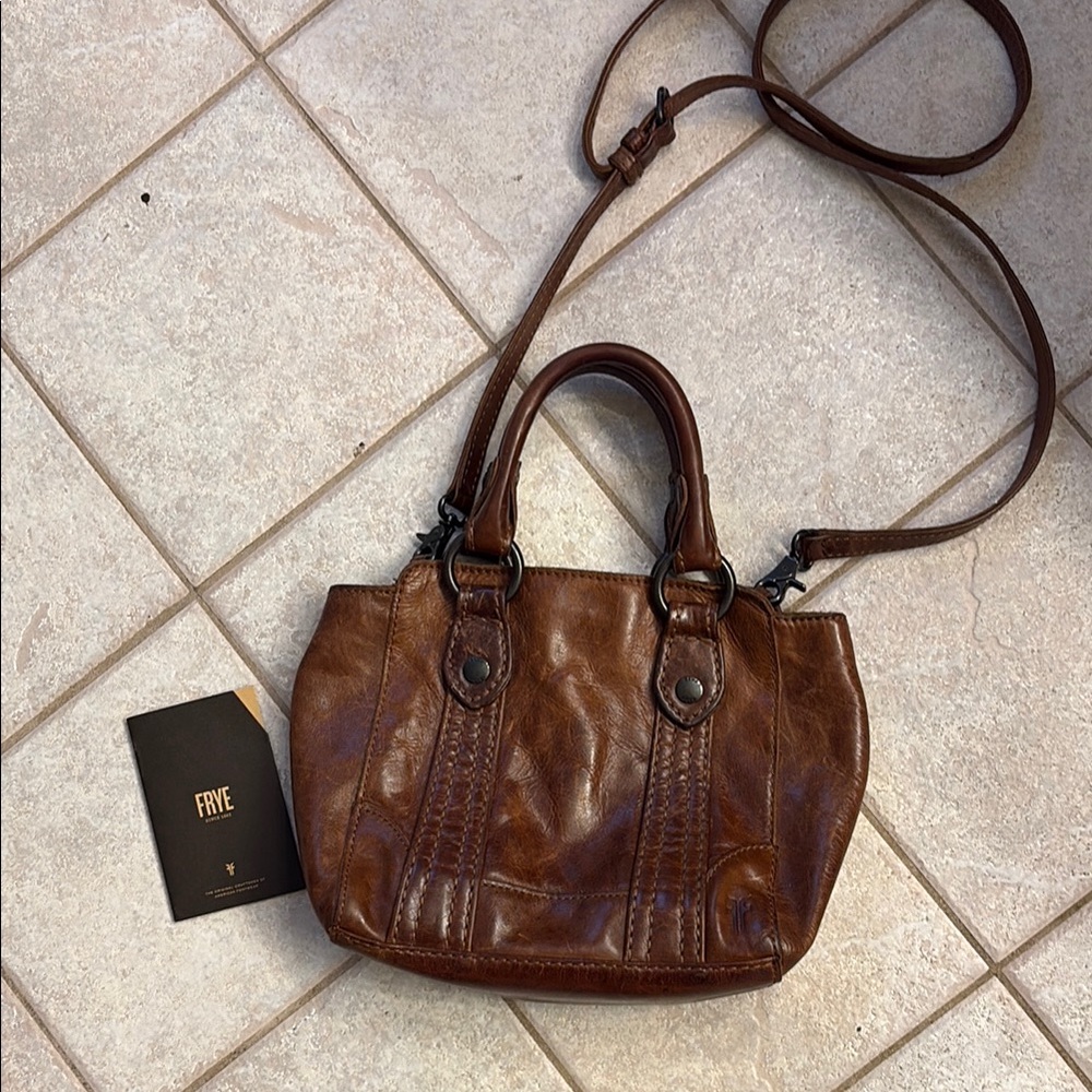 Frye Rich Brown Leather Crossbody Bag